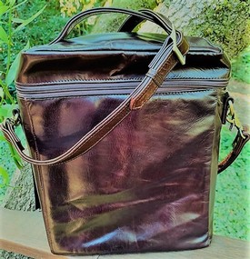Red Thread 3 bottle Leather Bag