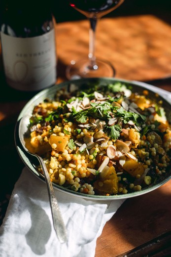 Spiced Golden Beet & Pumpkin Couscous with Cilantro